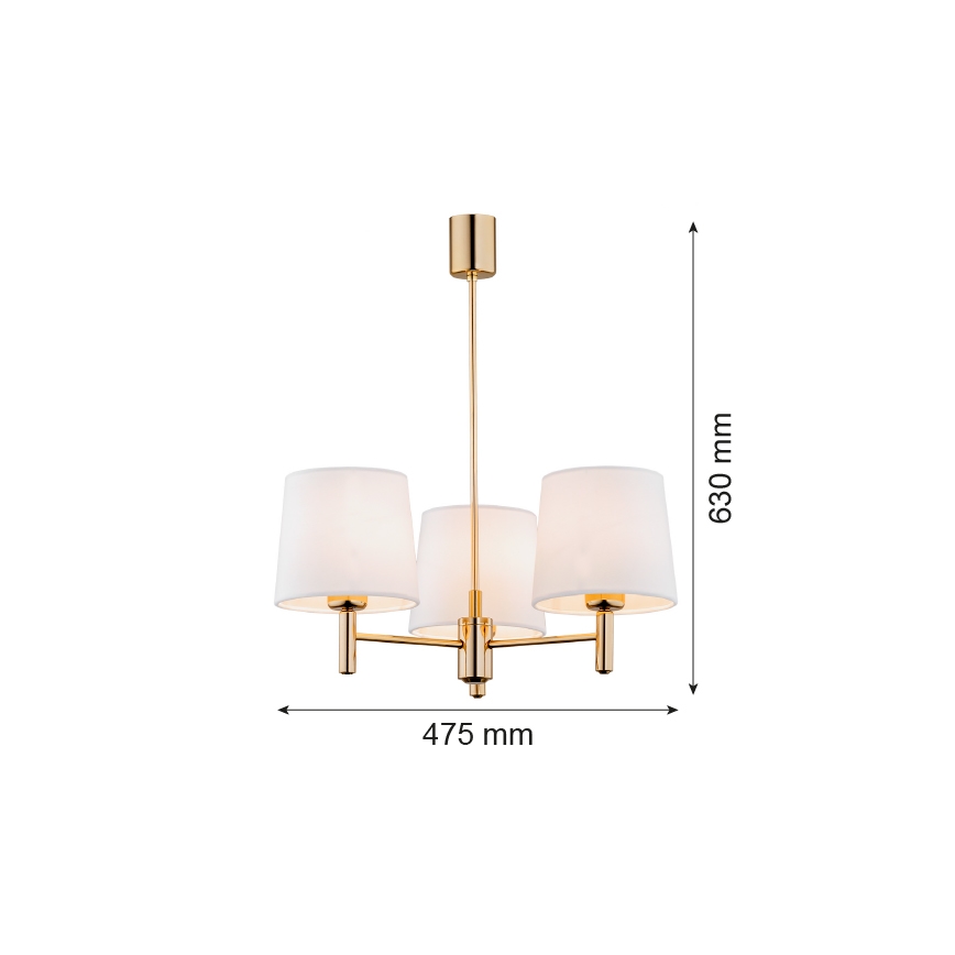 Argon 6110 - Lestenec na drogu PONTE 3xE27/15W/230V