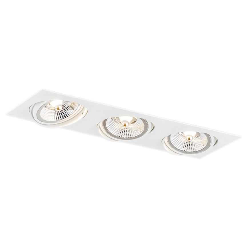 Argon 6115 - Vgradna svetilka OLIMP 3xGU10-AR111/12W/230V bela