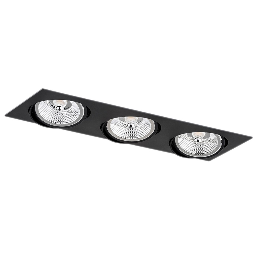 Argon 6116 BZ - Vgradna svetilka OLIMP 3xGU10-AR111/12W/230V črna