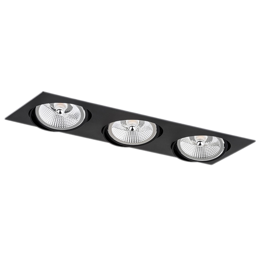 Argon 6116 - Vgradna svetilka OLIMP 3xGU10-AR111/12W/230V črna