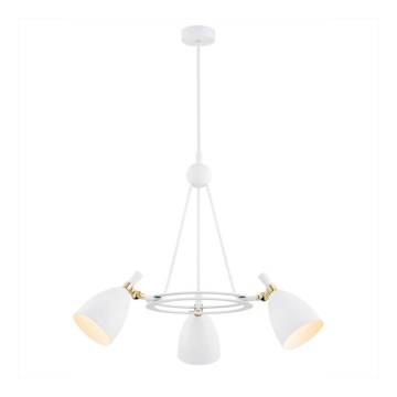 Argon 6148 - Lestenec na drogu CHARLOTTE 3xE27/15W/230V bela/zlata
