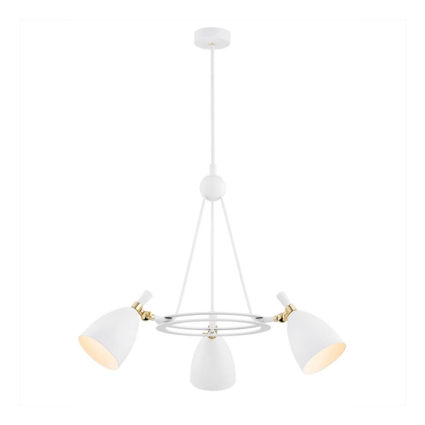 Argon 6148 - Lestenec na drogu CHARLOTTE 3xE27/15W/230V bela/zlata