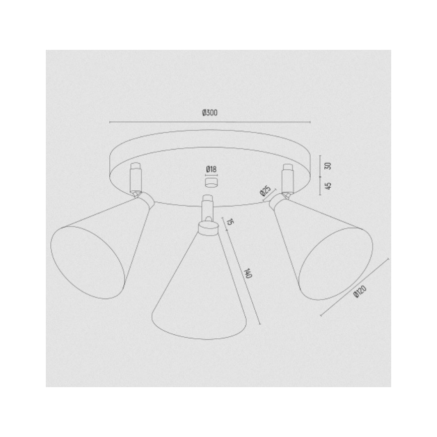 Argon 6245 - Reflektor LUCINDA 3xE14/7W/230V zelena