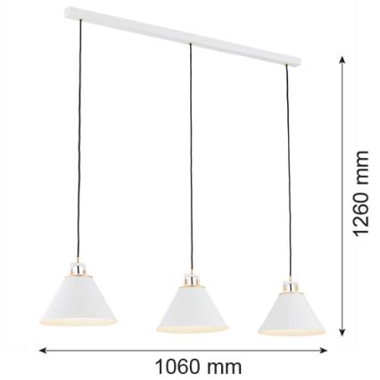 Argon 6291 - Stropna svetilka FABIO 3xE14/7W/230V alabaster bela