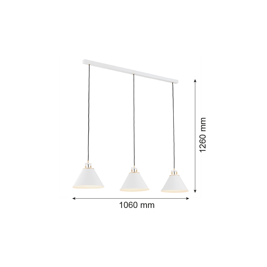 Argon 6291 - Stropna svetilka FABIO 3xE14/7W/230V alabaster bela