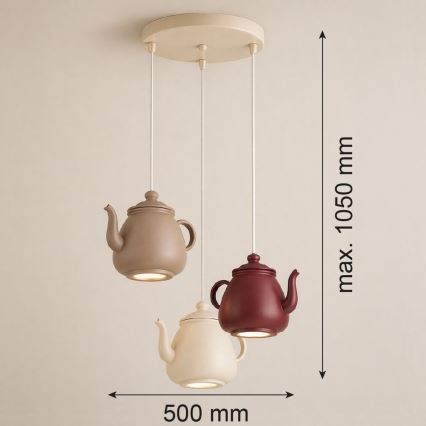 Argon 6366 - Viseči lestenec na kablu KAMAL 3xGU10/5W/230V