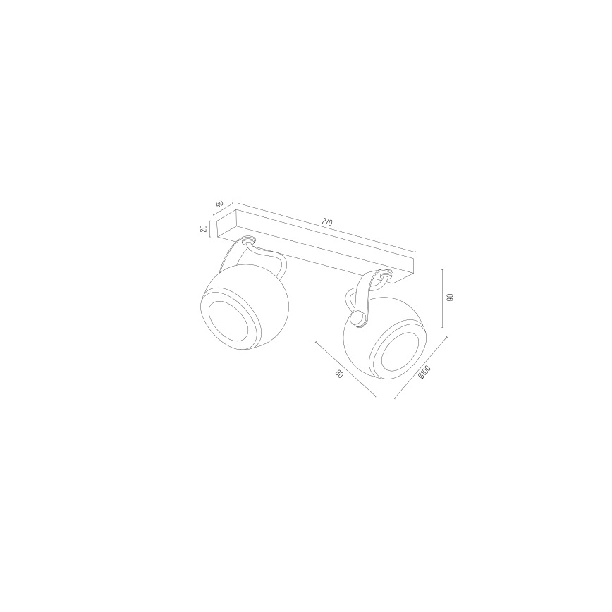 Argon 7038 - Reflektor KOS PLUS 2xGU10/5W/230V bela/zlato