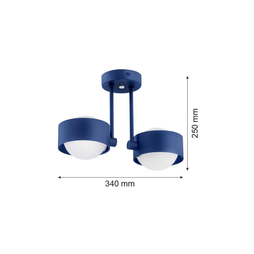 Argon 7090 - Lestenec na drogu MASSIMO PLUS 2xG9/6W/230V modra