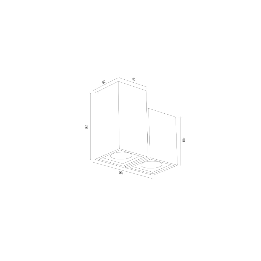 Argon 7175 - Reflektor MORTIMER 2xGU10/5W/230V