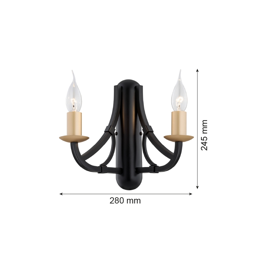 Argon 7181 - Stenska svetilka LORENZO 2xE14/7W/230V