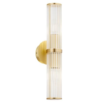 Argon 7203 - Stenska svetilka HAMPTON 2xE14/7W/230V zlata