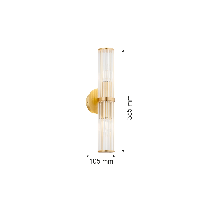 Argon 7203 - Stenska svetilka HAMPTON 2xE14/7W/230V zlata