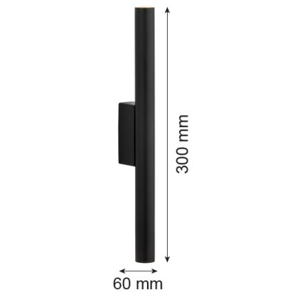 Argon 7222 - LED Stenska svetilka GRECO 2xLED/4,2W/230V 3000K črna