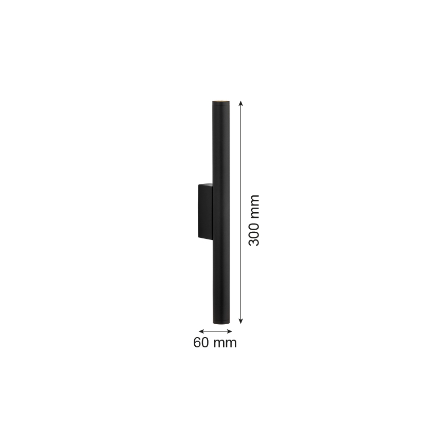 Argon 7222 - LED Stenska svetilka GRECO 2xLED/4,2W/230V 3000K črna