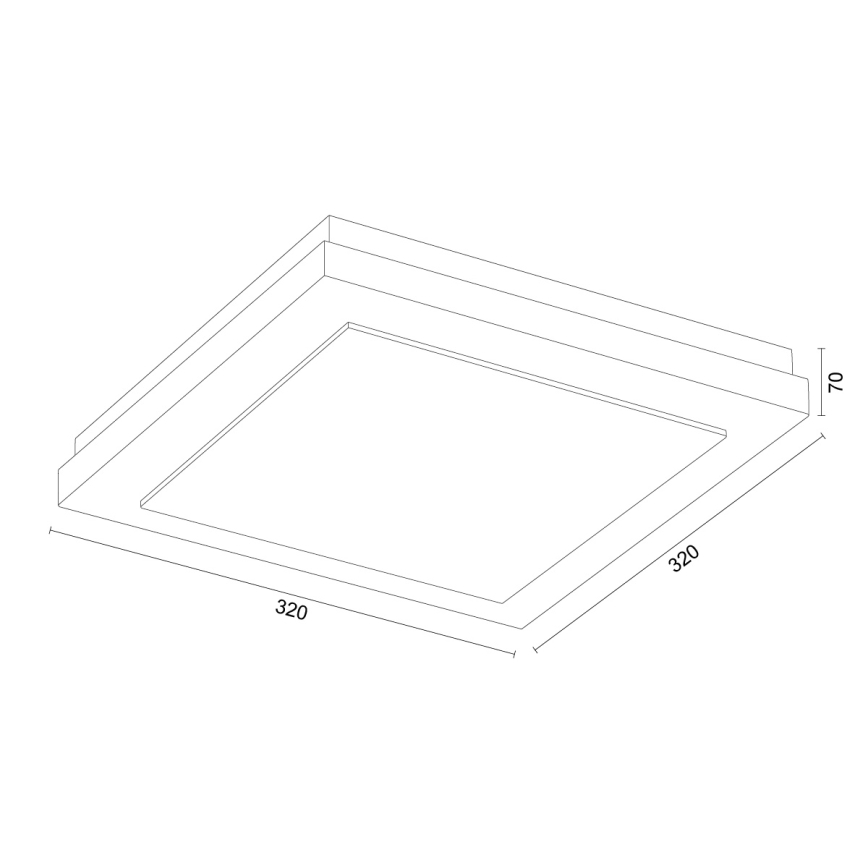 Argon 7268 - Stropno svetilo TABOR 2xE27/15W/230V 32x32 cm terakotno