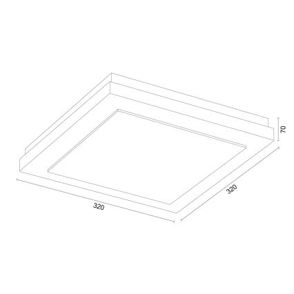 Argon 7269 - Stropna svetilka TABOR 2xE27/15W/230V 32x32 cm siva