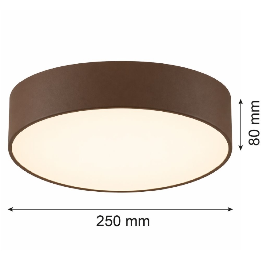 Argon 7295 - Stropna svetilka DARLINGOS 2xE27/15W/230V, premer 25 cm, rjava