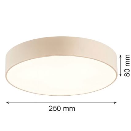 Argon 7296 - stropna svetilka DARLINGOS, 2xE27/15W/230V, premer 25 cm, bež