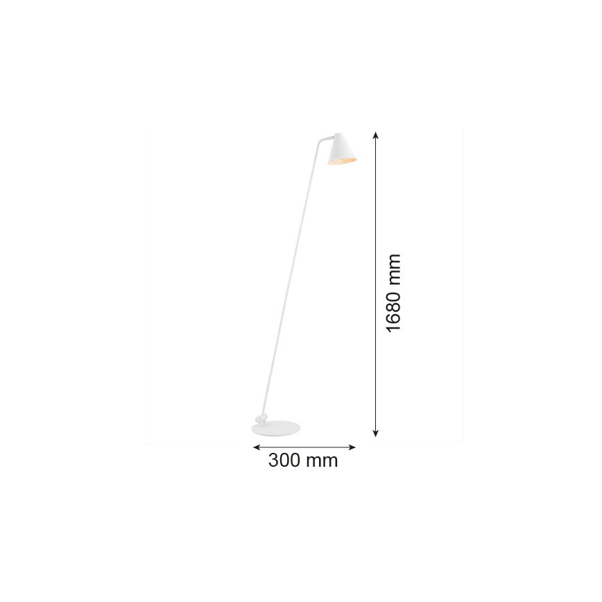 Argon 8001 - Stoječa svetilka AVALONE 1xE27/15W/230V bela