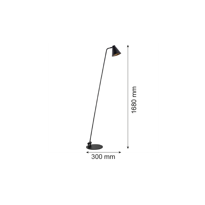 Argon 8003 - Stoječa svetilka AVALONE 1xE27/15W/230V črna