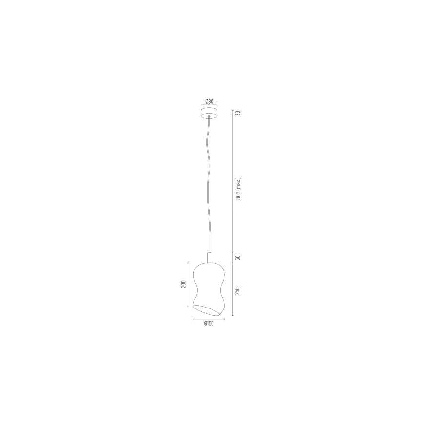 Argon 8038 - Lestenec na vrvici SALERNO 1xE27/15W/230V zlato
