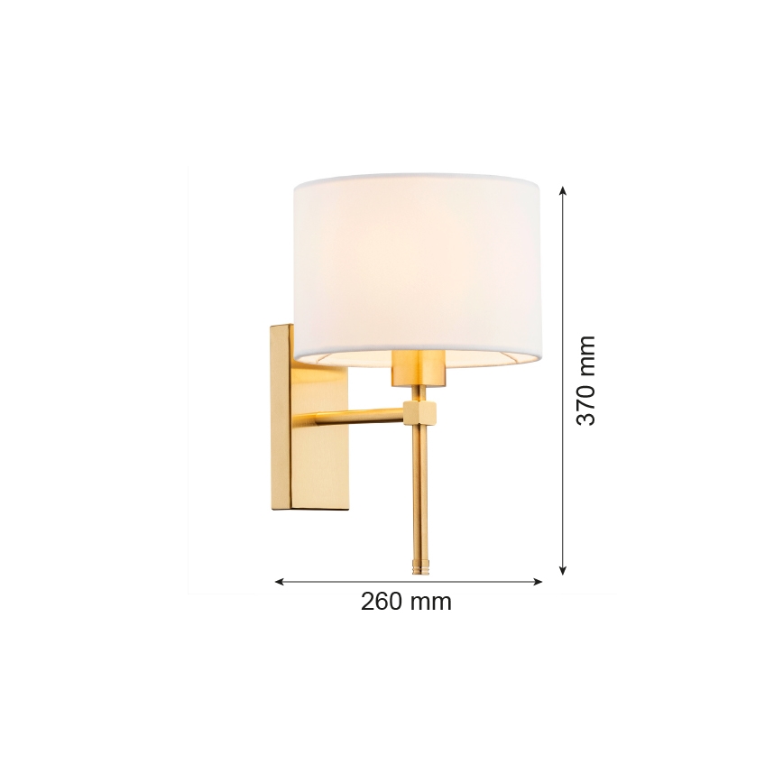 Argon 8048 - Stenska svetilka ABBANO 1xE27/15W/230V medenina/belo