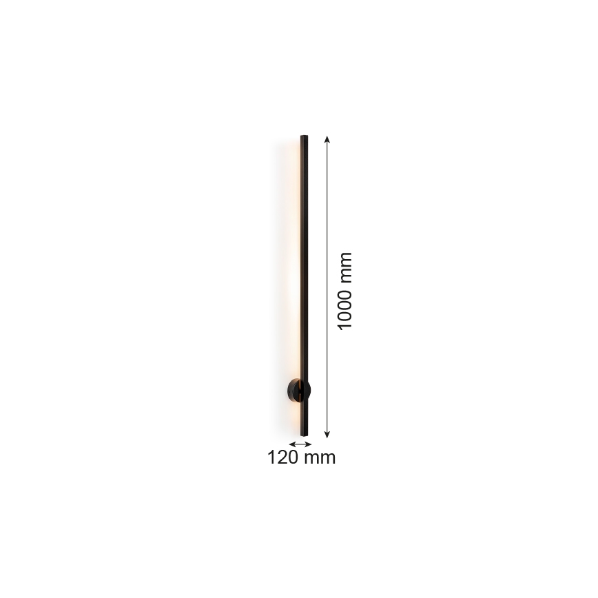 Argon 8051 - LED Stenska svetilka ASSE LED/10W/230V črna