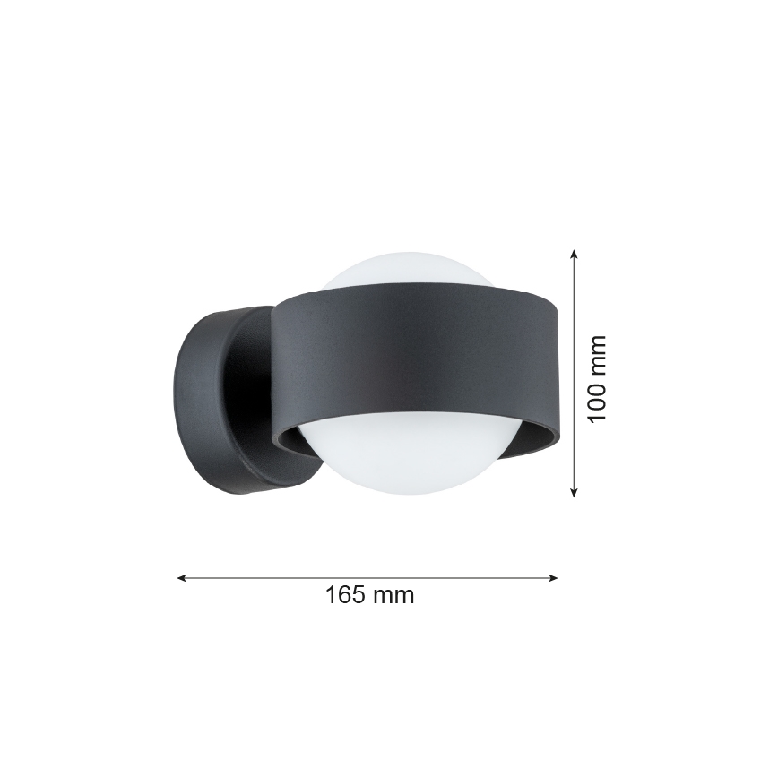 Argon 8059 - Stenska luč MASSIMO PLUS 1xG9/6W/230V črna