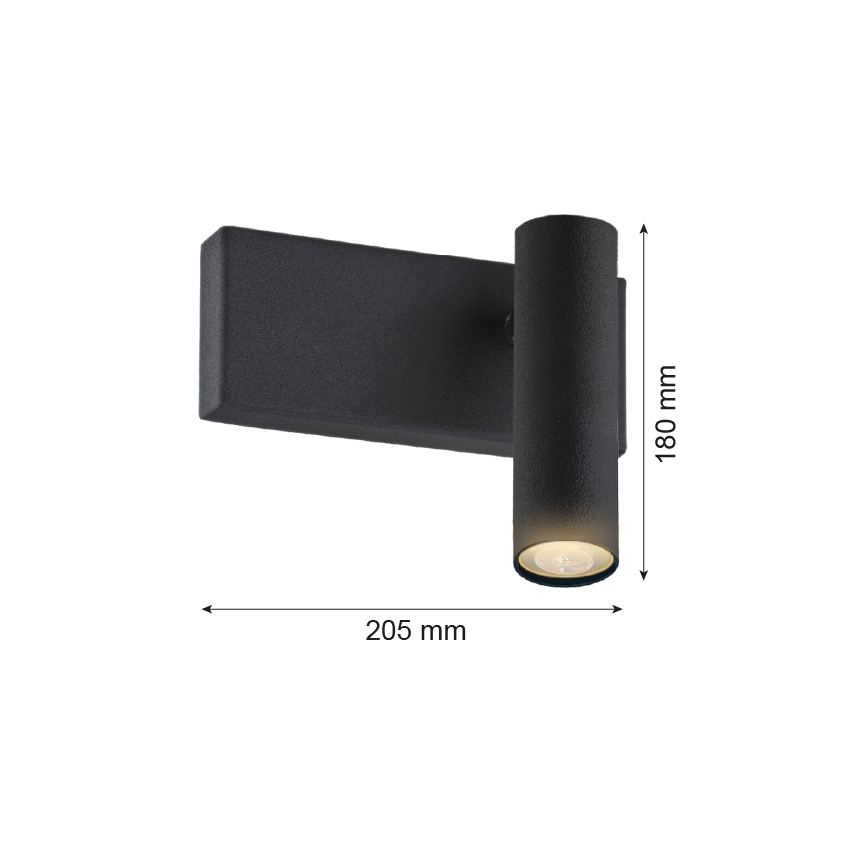 Argon 8065 - Stenski reflektor ETNA 1xG9/6W/230V črna