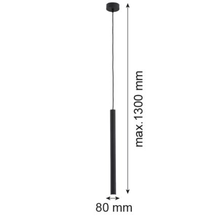 Argon 8067 - Lestenec na vrvici ETNA 1xG9/6W/230V črna