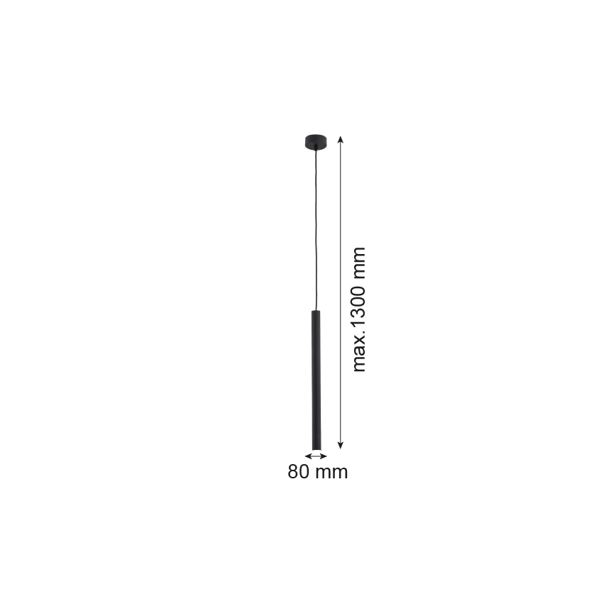 Argon 8067 - Lestenec na vrvici ETNA 1xG9/6W/230V črna