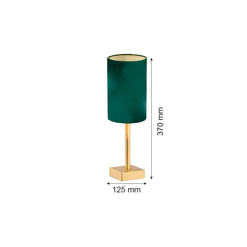 Argon 8108 - Namizna svetilka ABRUZZO 1xE14/7W/230V medenina/zelena
