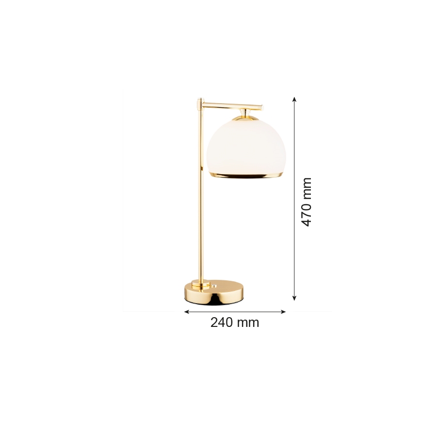 Argon 8120 - Namizna svetilka MARBELLA 1xE27/15W/230V medenina