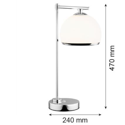 Argon 8121 -  Namizna svetilka MARBELLA 1xE27/15W/230V sijajni krom