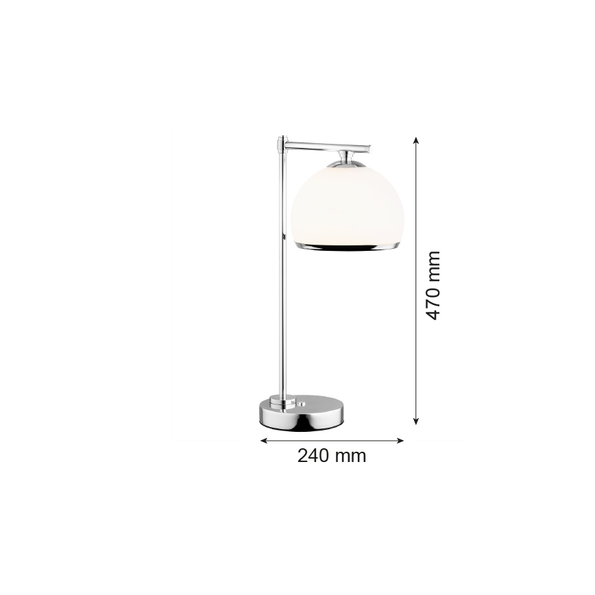Argon 8121 -  Namizna svetilka MARBELLA 1xE27/15W/230V sijajni krom