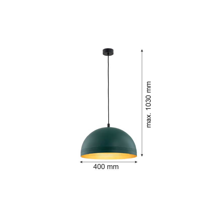 Argon 8243 - Lestenec na vrvici BONITA 1xE27/15W/230V zelena