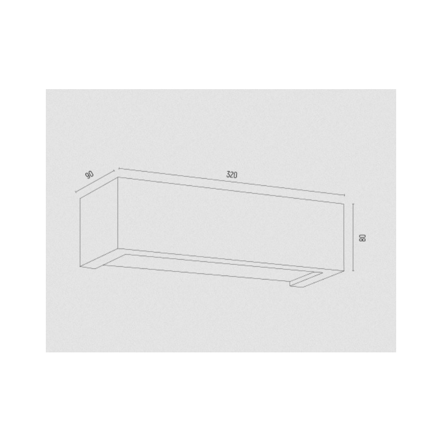 Argon 8250 - Stenska svetilka CASERTA 1xE27/15W/230V 32 cm
