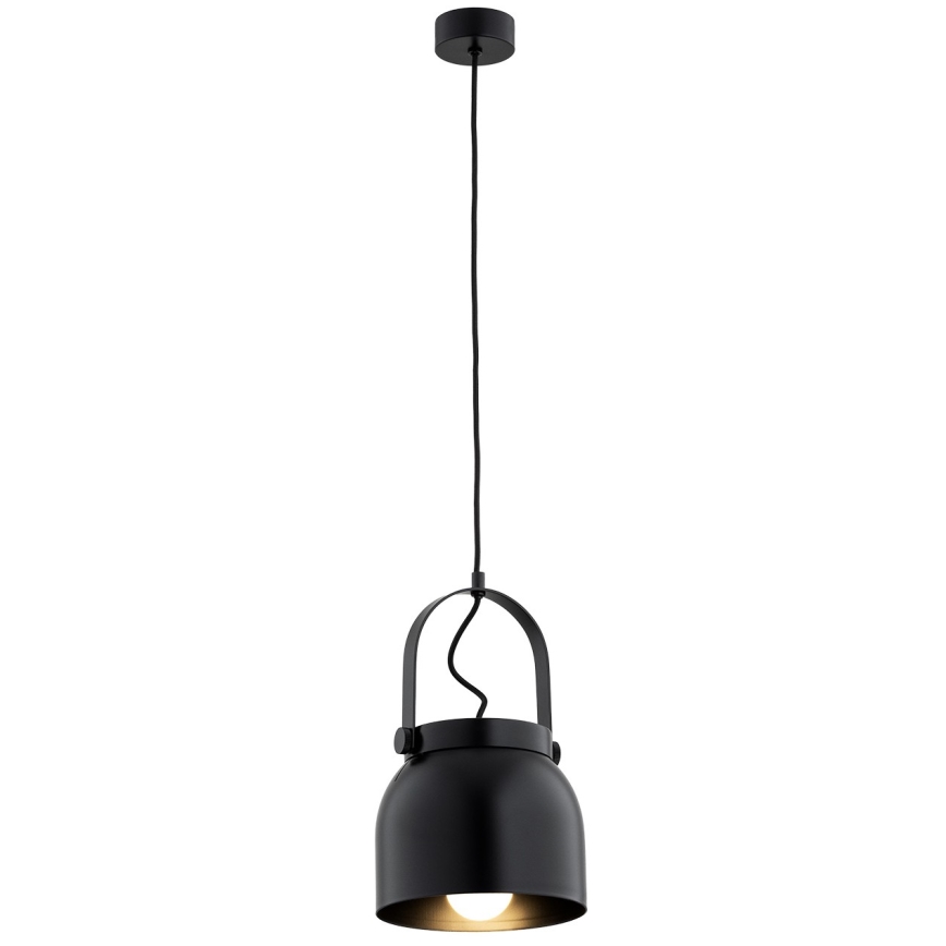 Argon 8281 - Lestenec na vrvici LOGAN 1xE27/15W/230V pr. 20 cm črna