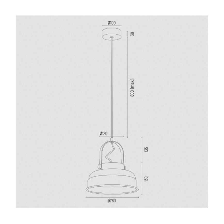 Argon 8285 - Lestenec na vrvici DAKOTA 1xE27/15W/230V črna
