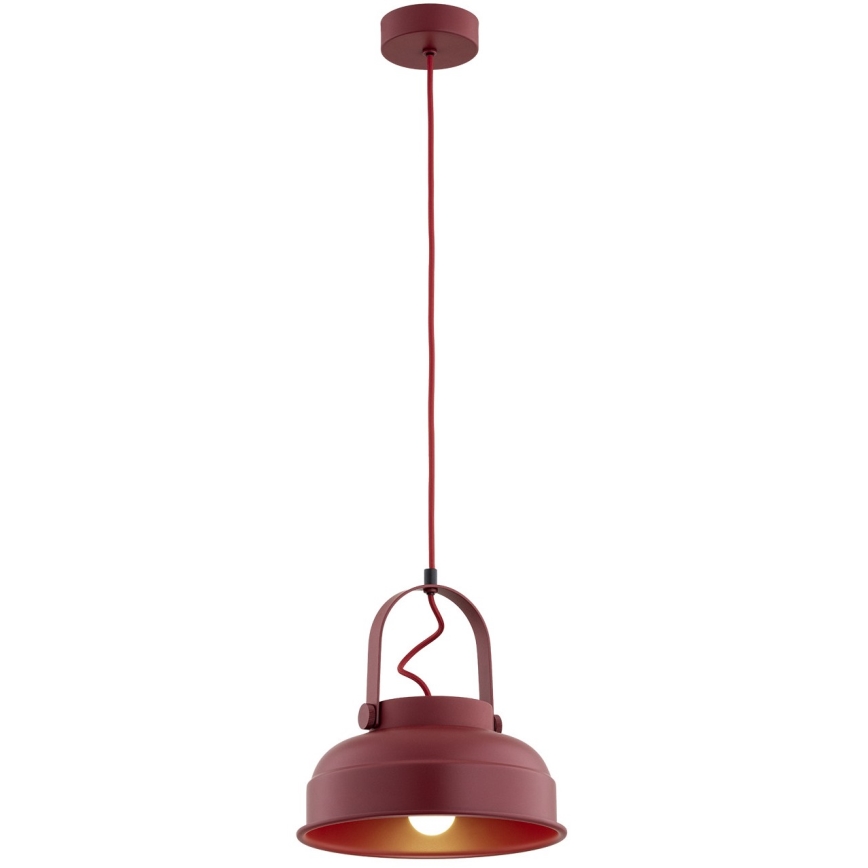 Argon 8286 - Lestenec na vrvici DAKOTA 1xE27/15W/230V rdeč