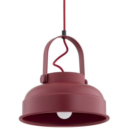 Argon 8286 - Lestenec na vrvici DAKOTA 1xE27/15W/230V rdeč
