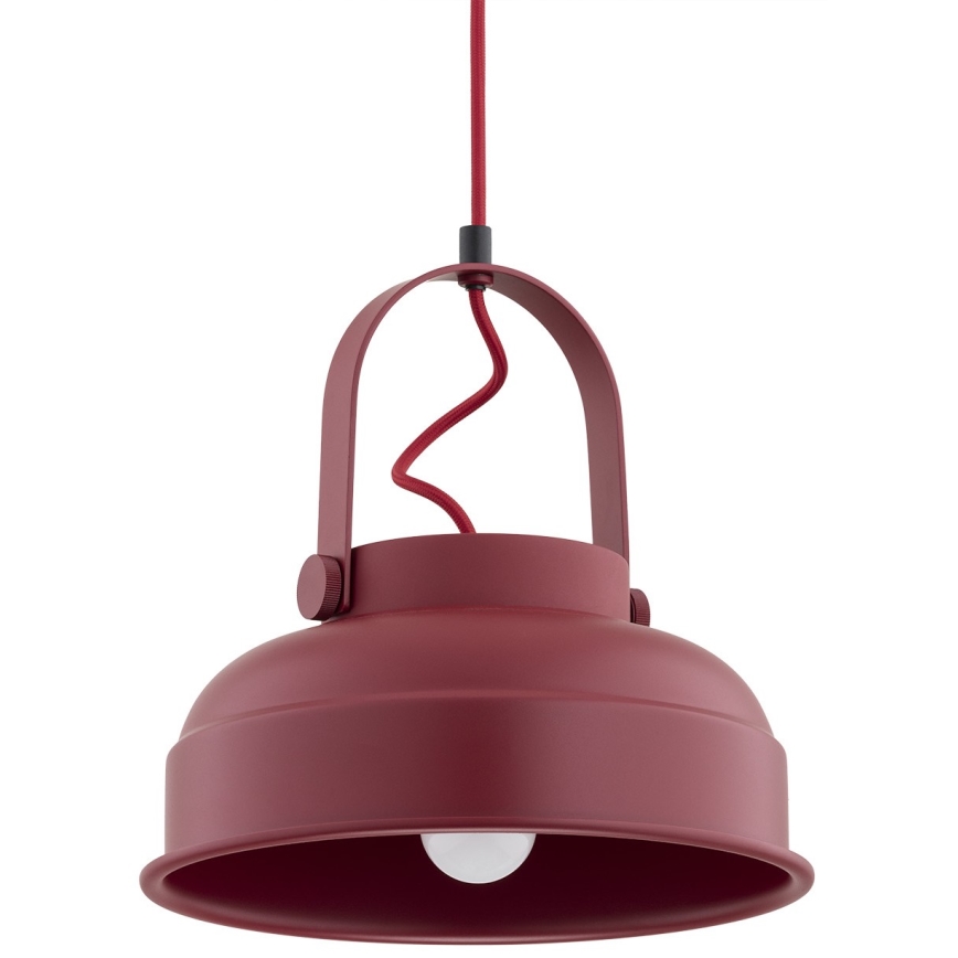 Argon 8286 - Lestenec na vrvici DAKOTA 1xE27/15W/230V rdeč