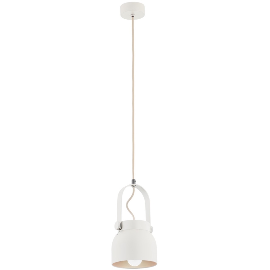 Argon 8290 - Lestenec na vrvici LOGAN 1xE27/15W/230V pr. 14 cm bela