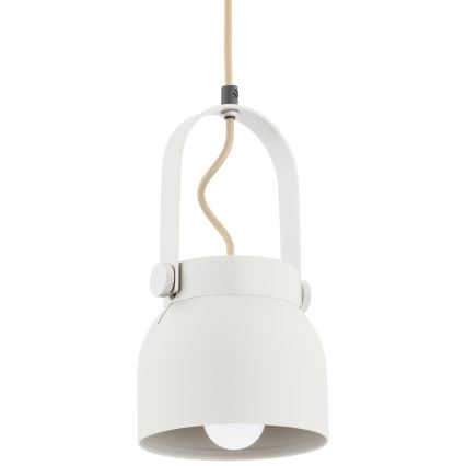 Argon 8290 - Lestenec na vrvici LOGAN 1xE27/15W/230V pr. 14 cm bela