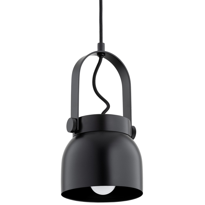 Argon 8291 - Lestenec na vrvici LOGAN 1xE27/15W/230V pr. 14 cm črna
