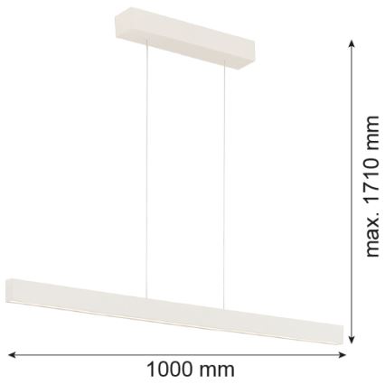 Argon 8302 - LED Lestenec na vrvici BALANS LED/35W/230V 3000K kremast