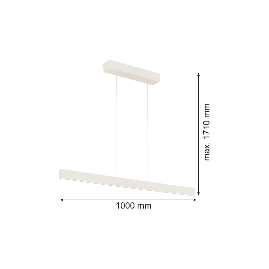 Argon 8302 - LED Lestenec na vrvici BALANS LED/35W/230V 3000K kremast