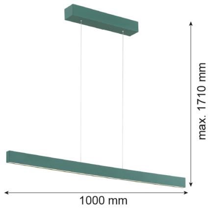 Argon 8305 - LED Lestenec na vrvici BALANS LED/35W/230V 3000K zelen