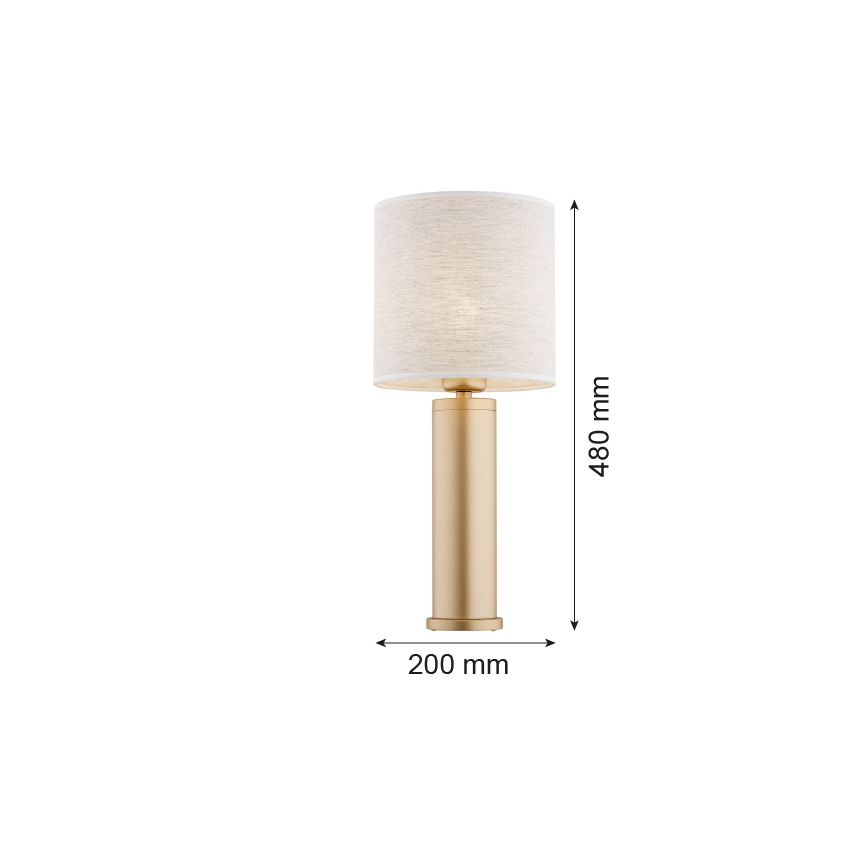 Argon 8315 - Namizna svetilka RIVA 1xE27/15W/230V 48 cm zlata