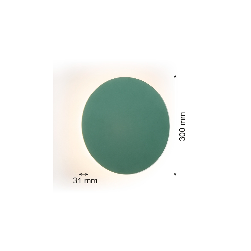 Argon 8325 - LED Stenska svetilka OREGON PLUS LED/6W/230V 3000K 30 cm zelena